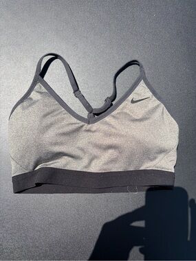 Nike Grey & Black Light Support Sports Bra